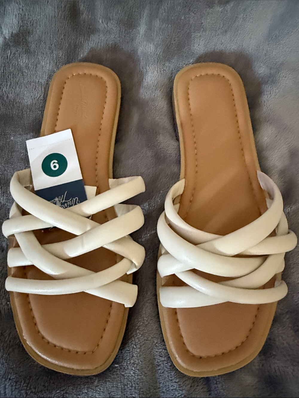 Universal Thread Cream Braided Slide Sandals